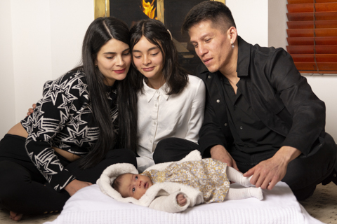 Sesión Familia Fondo con chimenea 1