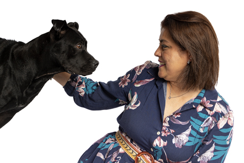 RETRATO FAMILIAR CON MASCOTAS FONDO BLANCO 6